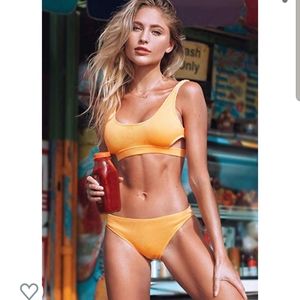 NWT Yellow Velvet Cordaroy Bikini